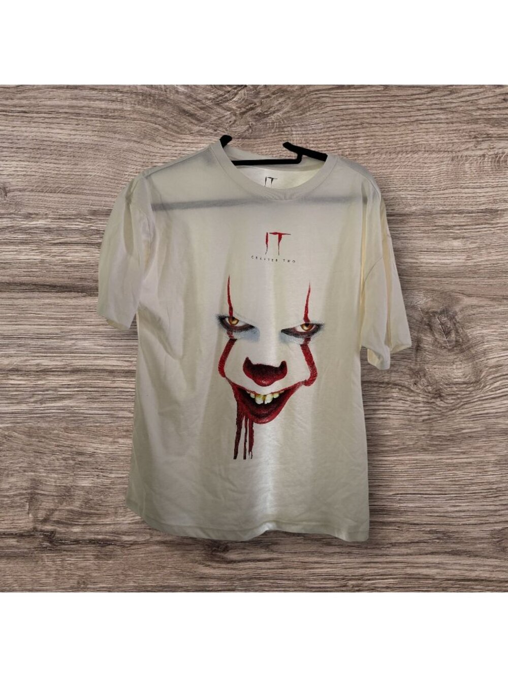 Pennywise IT Chapter Two Off White Graphic T-Shirt, XS Unisex Mad Engine Global